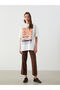 Crew Neck Roman Printed Oversize Women's T-Shirt - 2