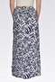 High Waist Slit Patterned Skirt for Women - 5