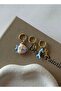 Set of 4 Earrings with Steel Glass Beads Fish Mussel Objects - 2