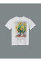 Peak New Season Crew Neck Claude Monet Printed Women's T-Shirt - 6