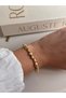 Gold Color Stone Formed Women's Steel Bracelet – Stylish and Elegant Design - 7