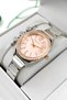 Steel Cord Steel Case Women Wrist Watch, 3 Atm Waterproof Silver-Rose Zmfer190 - 2