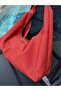 Red Fabric Tote Bag - Large Size - Waterproof Fabric - Women's Handbag and Shoulder Bag - 2