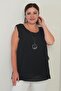 Women's Chiffon Sleeveless Plus Size Blouse - 2