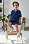 Children's Summer Shorts Boys' Two-Piece Set Polo Neck Bottom Top Set - 2