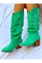 Terry Green Cowboy Suet 6 cm Heel Dallas Boots - 5