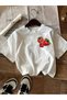 Unisex Strawberry Festival Printed Oversize Crew Neck T-Shirt - 2