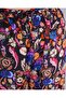 Women's Black Floral Patterned Bottom Top Viscose Set - 2