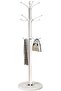 Metal Coat Rack Stand with Natural Marble Base, Free Standing Hall Tree with 12 Hooks for Hanging Sc - 2