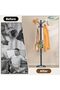 Metal Standing Coat Rack, Modern Space-Saving Coat Tree with Hooks - 4