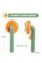Self-Cleaning Pet Grooming Brush, Removes Tangles & Loose Hair for Cats, Orange - 4