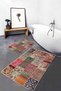 Patchwork Patterned Colorful Vintage 2-Piece Non-Slip Base Washable Bath Mat Set - 4