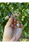 Small Latch Buckle with Chain Detail in Flower Form and Pearl - 5
