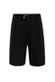 Black High Waist Pleated Men's Shorts - 5