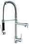 Deck Mounted Kitchen Mixer With Sprayer - Chrome Single Handle Pull Down