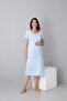 Short Sleeve Maternity Nightgown with Lace Detail Suitable for Breastfeeding - 4