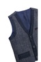 Boy's Navy Blue Three Button Vest Metal Waist Adjustable Double Leg Trousers Suit - 2