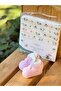 Baby Pompom Pink Booties & Set of 10 Cotton Wipes (Muslin Wipes with Gift) Newborn Gift - 3