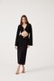 Long Sunlit Dress with V Neck Accessories Black