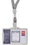 ID Pass With String, Name Badge, Inner core size: 85X53mm, Grey, 30 Pcs (E5744) - 2