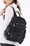 Women's Wash Leather Multi-Compartment Backpack Cty-Lbn-404 - 2