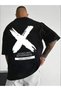 Seasonal Product Stylish Modern Design Custom X Front and Back Printed Women's Unisex Oversize Crew Neck T-Shirt