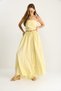 Women's Yellow Back Detailed Halter Neck Blouse Skirt Trouser Suit 5007 60283495 - 4