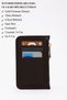 Brown Color Shk101 Faux Leather Card Holder Wallet with 6 Card Holders and Coin Compartment with Zipper - 5