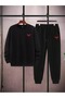 Men's Printed Tracksuit Set - Crew Neck Sweat Jogger Sweatpants - 3