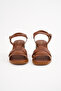 100% Handmade Genuine Leather Tan Women's Heeled Sandals - Rp2116 - 2