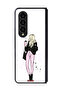 Samsung Galaxy Z Fold 4 Protective Case Cover Girl Holding Coffee Cup Art
