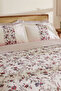 Inara 100% Cotton Double Duvet Cover Set Red - 7