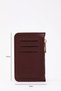 Burgundy Shk101 Faux Leather Card Holder Wallet with 6 Card Holders and Zippered Coin Compartment - 4