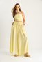 Women's Yellow Back Detailed Halter Neck Blouse Skirt Trouser Suit 5007 60283495 - 6