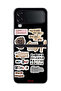 Samsung Galaxy Z Flip 4 Protective Case Cover Good Luck Quotes Stickers
