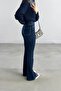 Pima Dark Blue High Waist Flare Jeans - 2