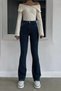 Bali Women's Dark Blue High Waist Stretchy Denim Fabric Flare Jeans