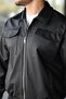 Large Pocket Cover Faux Leather Coat Bl 1758_50391-1 - 4
