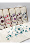 3D Embroidered Flower Embroidered 6-Piece 50x90 Hand and Face Towel Set - 7