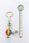 White Colored Framed Evil Eye Beaded Colorful Flying Balloon Cluster Rear View Mirror Ornament, New Car Gift - 6