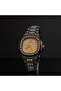 Popular Stone Model Calendar Metal Women's Wrist Watch