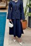 Lace Detailed Denim Suit Jeans Blue - 3