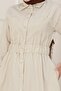 Elastic Waist Pocketed Yasmin Dress-Beige - 4