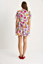 Women's Fuchsia Floral Patterned Bow Detailed Mini Dress 602 60283503 - 8