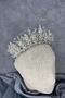 Silver Gray Elisa Design Beaded Bridal Henna Crown Hair Accessory - 7