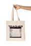Teacher Printed Teacher's Day Organic Raw Cloth Bag