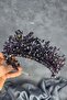 Purple livan beaded bridal henna crown hair accessory - 5