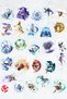 Genshin Impact All Characters Video Game Phone Laptop Adhesive Foil Sticker Pack (99 Pcs) - 3