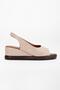 Women's Wedge Heeled Shoes Beige Side Closed Toe Open - 2
