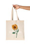 Sunflower Printed Gift Organic Raw Cloth Bag